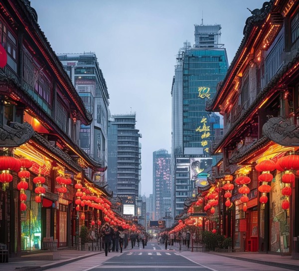 武汉铭新街，城市中的地标与现代发展